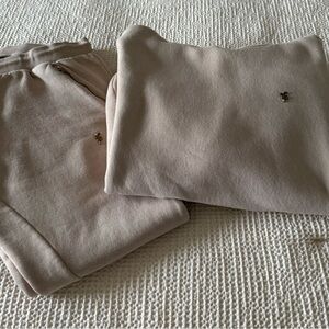 Men’s Father Son Beige Hooded Tracksuit / Sweats